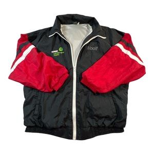 VTG 90s Contender XXL Nylon Windbreaker, Woolf , Typar Landscape Fabric USA